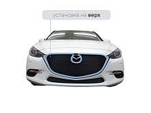 Защитная сетка радиатора верх, без рамки для Mazda 3 III (BM) Рестайлинг
