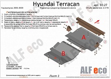 Защита радиатора для Hyundai Terracan I
