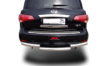 Защита заднего бампера d76 мм для Infiniti QX56 II
