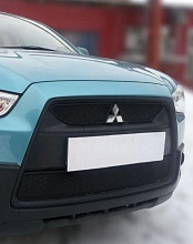 Комплект защитных сеток радиатора верх 2 части,центр и низ для Mitsubishi ASX I Рестайлинг