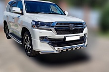 Защита переднего бампера G d60/60 мм для Toyota Land Cruiser 200 Series Рестайлинг 2