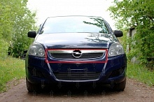 Защитная сетка радиатора верх для Opel Zafira B Рестайлинг