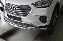 Защита переднего бампера d60 мм для Hyundai Grand Santa Fe I Рестайлинг
