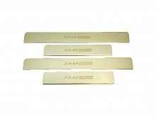 Накладки на пороги из нержавеющей стали 4шт. для LADA (ВАЗ) XRAY I