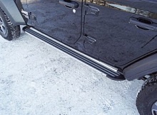 Пороги алюминиевые "Slim Line Silver" 1920 мм для Jeep Wrangler IV (JL)