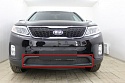 Зимняя заглушка радиатора на стяжке низ для Kia Sorento II Рестайлинг