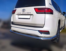 Защита заднего бампера угловая большая d76 мм для Toyota Land Cruiser 300 Series