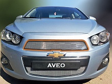 Защитная сетка радиатора верх для Chevrolet Aveo II