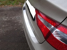 Накладка на задний бампер зеркальный лист для Kia Rio III