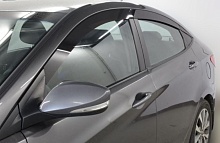Дефлекторы окон 2D 6 шт (для кузова седан) для Hyundai Solaris I Рестайлинг