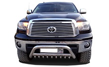 Защита переднего бампера скоба низкая+зубья d76/60/42 мм для Toyota Tundra II
