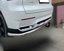 Защита заднего бампера угловая большая под фаркоп d60 мм для Haval F7x I
