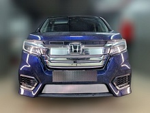 Комплект сеток chrome верх с камерой 5 частей и низ для Honda Stepwgn V Рестайлинг