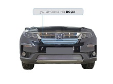 Защитная сетка радиатора верх 2 части для Honda Pilot III Рестайлинг