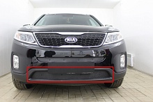 Зимняя заглушка радиатора на стяжке низ для Kia Sorento II Рестайлинг