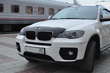Дефлектор капота темный для BMW X5 II (E70) Рестайлинг