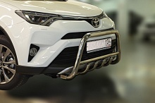 Защита переднего бампера скоба низкая+зубья d60/42/42 мм для Toyota RAV4 IV (XA40) Рестайлинг