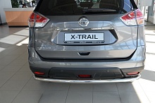 Защита заднего бампера угловая большая d60 мм для Nissan X-Trail III