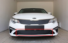 Зимняя заглушка радиатора на стяжке низ для Kia Optima IV Рестайлинг