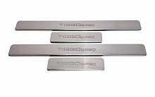 Накладки на пороги из нержавеющей стали 4шт. для Chery Tiggo 8 Pro