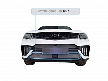 Защитная сетка радиатора низ, с датчиками для Geely Tugella I Рест