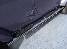 Пороги овальные с накладкой 120х60 мм для Jeep Wrangler IV (JL)