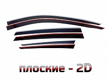 Дефлекторы окон 2D с хром накладками 6 шт. для Acura RDX III