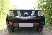 Защитная сетка радиатора низ для Nissan Navara (Frontier) III (D40)