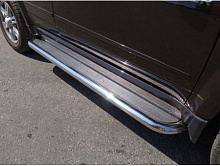 Пороги с площадкой (нерж. лист) 60,3 мм для Haval Jolion I Рестайлинг