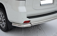Защита заднего бампера с углами d76 мм для Toyota Land Cruiser Prado 150 Series Рестайлинг 2