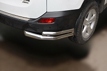 Защита заднего бампера угловая двойная d60/42 мм для Toyota RAV4 IV (XA40)