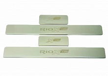 Накладки на пороги из нержавеющей стали 4шт. для Kia Rio X (X-Line) I