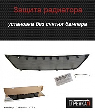 Защитная сетка радиатора низ для Nissan Navara (Frontier) III (D40) Рестайлинг