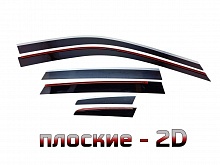 Дефлекторы окон 2D с хром накладками 6 шт. для Renault Scenic II Рестайлинг
