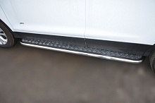 Пороги с накладным листом d53 мм для Ford Kuga II