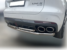 Защита заднего бампера двойная d60/42 мм для Changan UNI-K