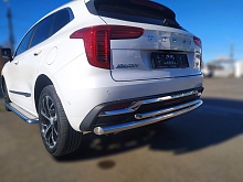 Защита заднего бампера двойная d60/42 мм для Haval Jolion I