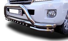 Защита переднего бампера зубья+скоба d76/60/42 мм для Toyota Land Cruiser 200 Series