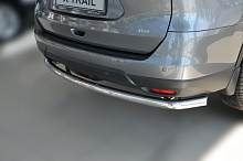 Защита заднего бампера угловая большая d60 мм для Nissan X-Trail III