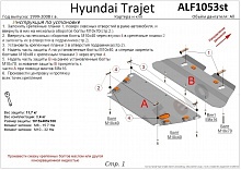Защита картера и КПП (2 части) для Hyundai Trajet I Рестайлинг
