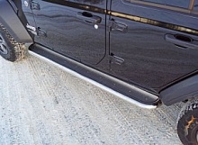 Пороги с площадкой (нерж. лист) 60,3 мм для Jeep Wrangler IV (JL)