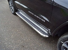 Пороги с площадкой 60,3 мм для Jeep Grand Cherokee IV (WK2) Рестайлинг 2