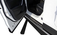 Пороги с накладным листом d53 мм для Mazda CX-5 I