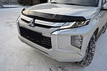 Дефлектор капота темный для Mitsubishi L200 V Рестайлинг