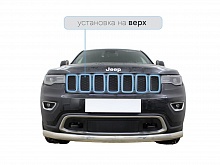 Защитная сетка радиатора верх для Jeep Grand Cherokee IV (WK2) Рестайлинг 2