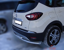 Защита заднего бампера двойная d60/42 мм для Renault Kaptur I