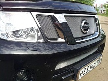Защитная сетка радиатора верх для Nissan Navara (Frontier) III (D40) Рестайлинг