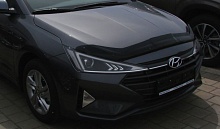 Дефлектор капота темный для Hyundai Elantra VI (AD) Рестайлинг